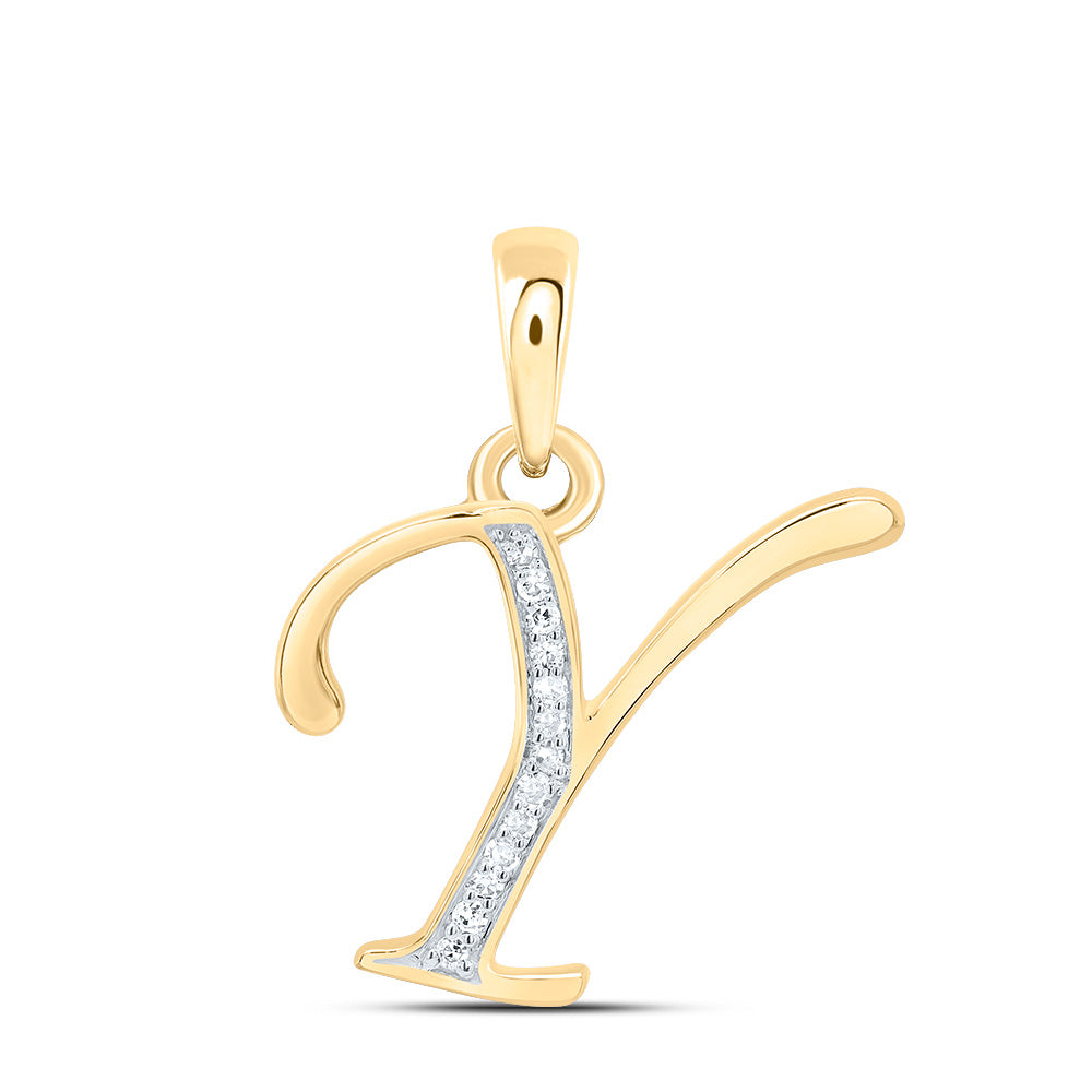 1/20Ctw-Dia Nk Gift Initial "Y" Pendant (1.006 grams)