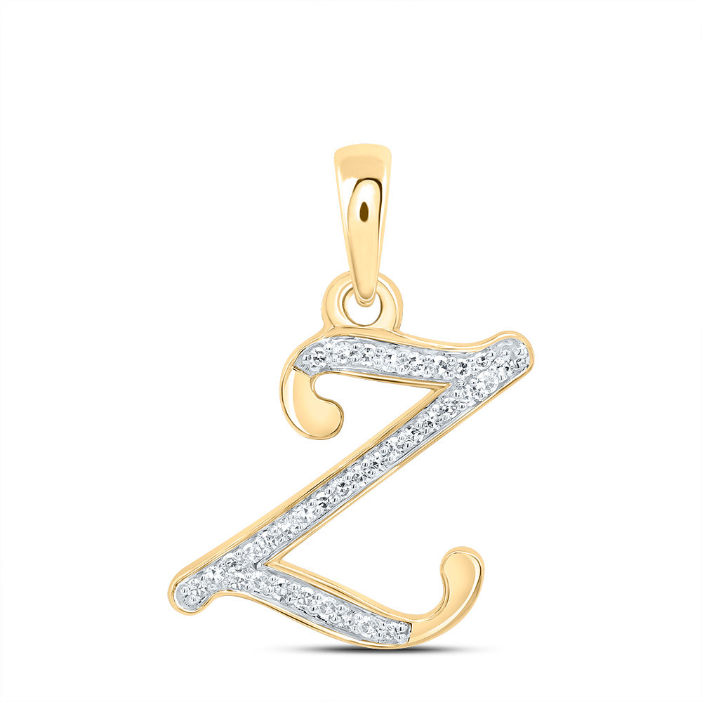 1/8Ctw-Dia Nk Gift Initial "Z" Pendant (1.049 grams)