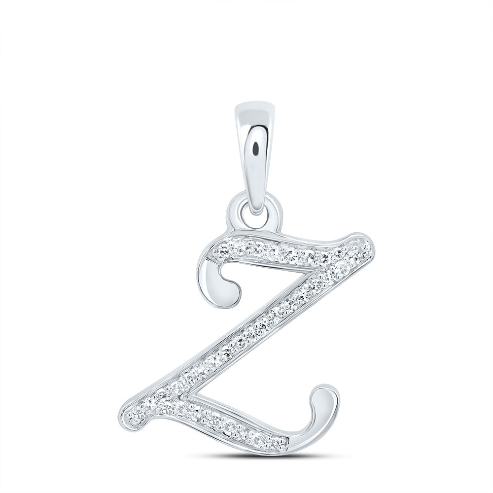 1/8Ctw-Dia Nk Gift Initial "Z" Pendant (1.049 grams)