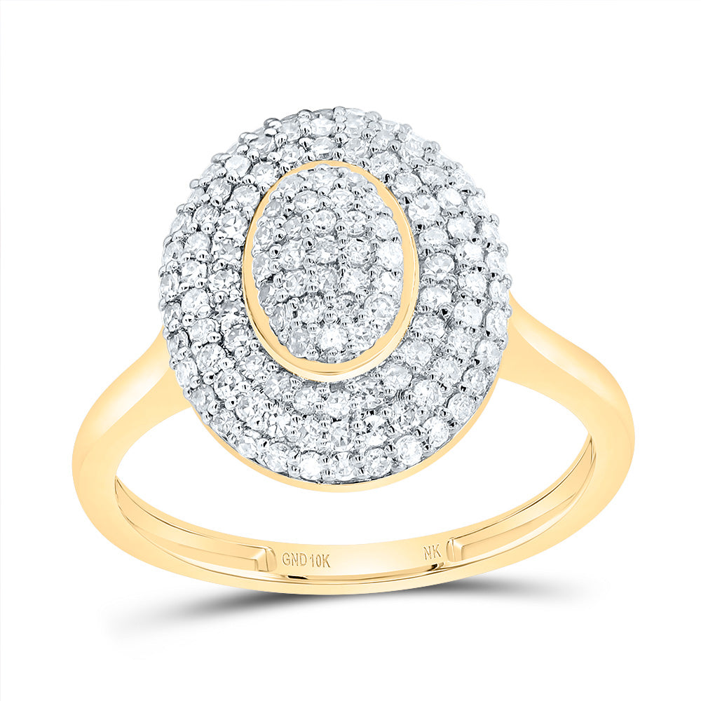 1/2Ctw-Diamond Fashion Oval Ring (2.17 grams)