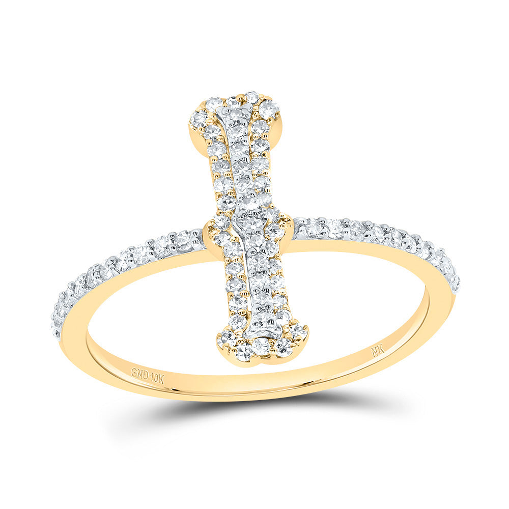 1/3Ctw-Diamond Fashion Initial "I" Ladies Ring (1.54 grams)