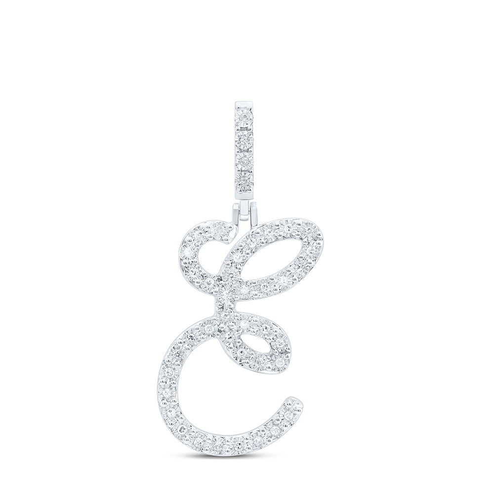 1/6Ctw-Dia P1 Gift Initial "E" Pendant (2.053 grams)