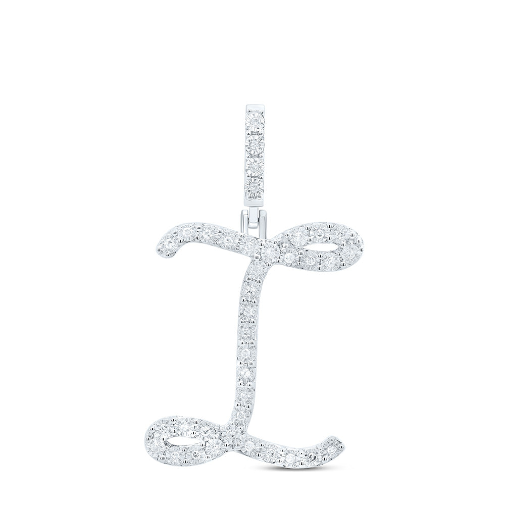 1/8Ctw-Dia P1 Gift Initial "I" Pendant (1.835 grams)