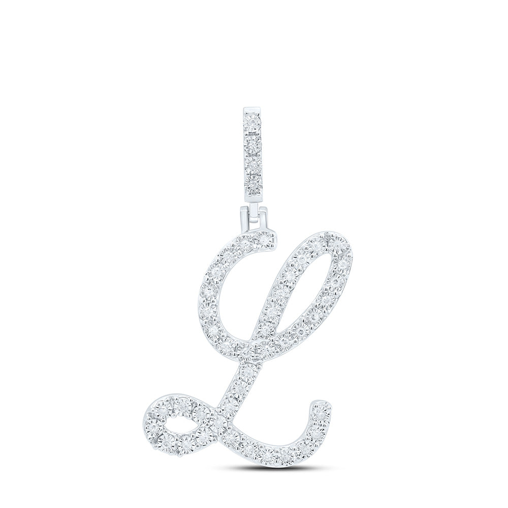 1/5Ctw-Dia P1 Gift Initial "L" Pendant (2.054 grams)