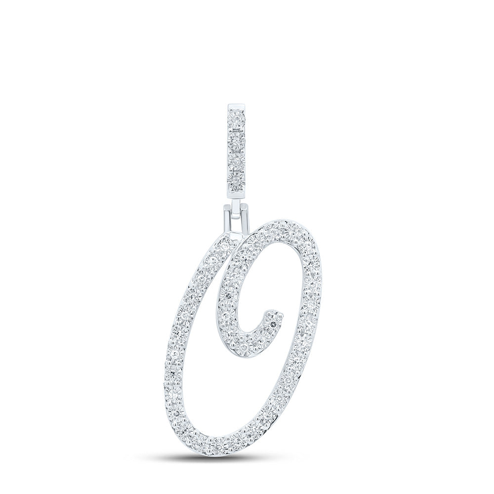 1/6Ctw-Dia P1 Gift Initial "O" Pendant (2.007 grams)