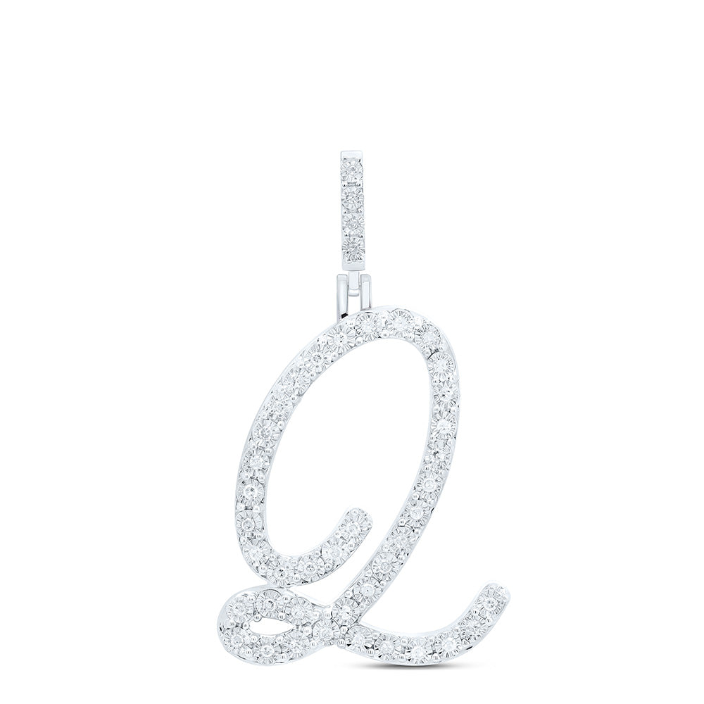 1/6Ctw-Dia P1 Gift Initial "Q" Pendant (2.297 grams)