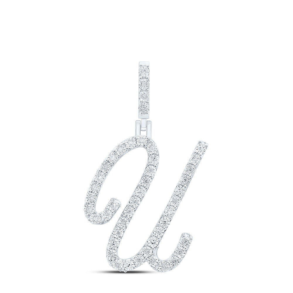 1/5Ctw-Dia P1 Gift Initial "U" Pendant (2.281 grams)