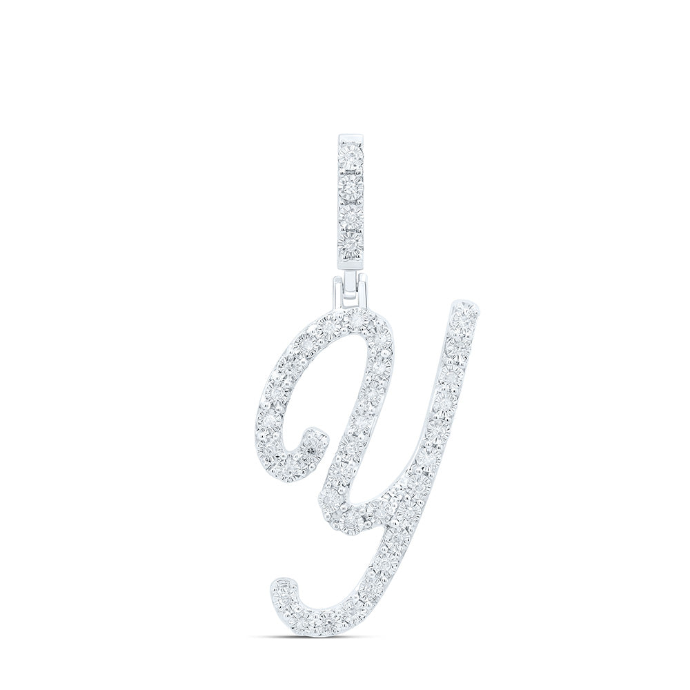1/8Ctw-Dia P1 Gift Initial "Y" Pendant (1.812 grams)