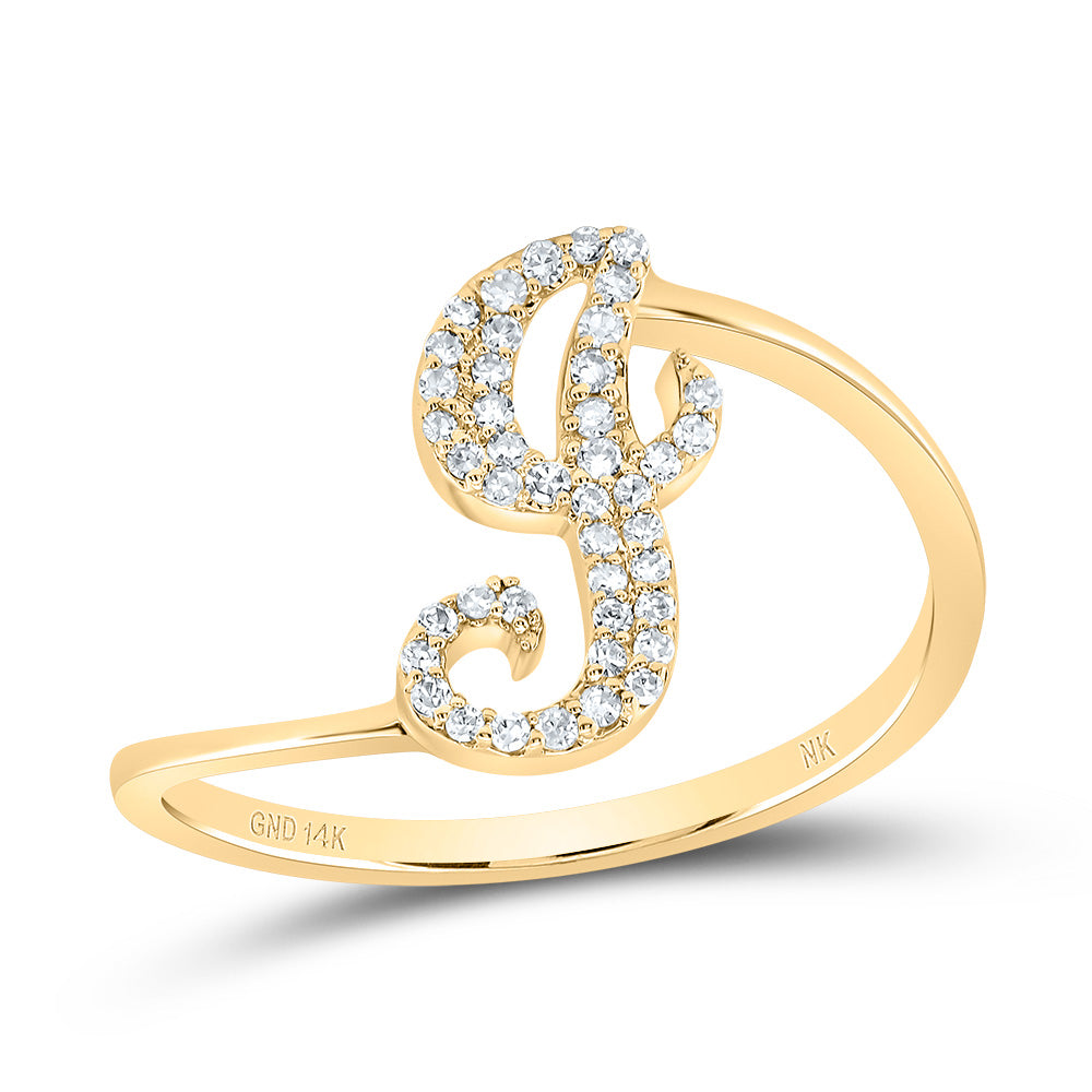 1/8Ctw-Dia Nk Gift Initial "J" Ring (1.65 grams)