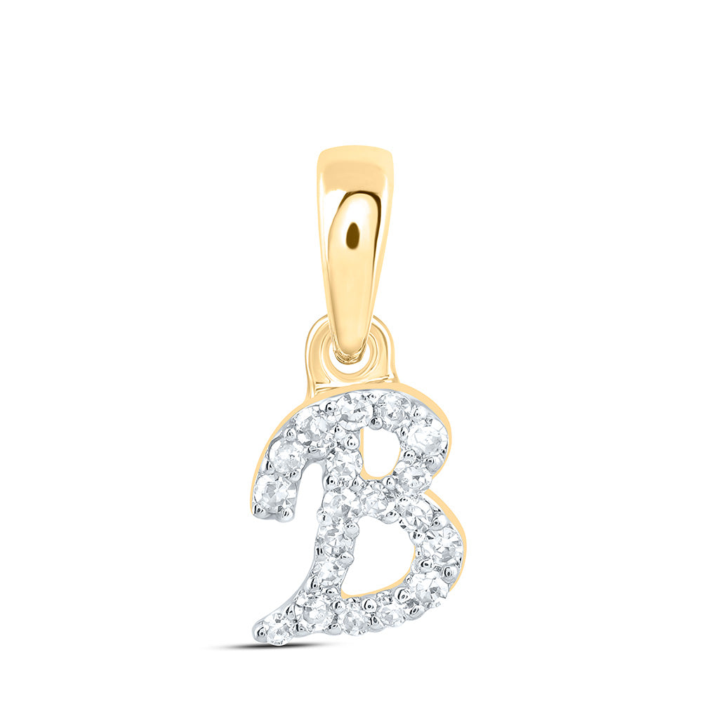 1/20Ctw-Dia Cn Gift Initial "B" Pendant (0.248333 grams)