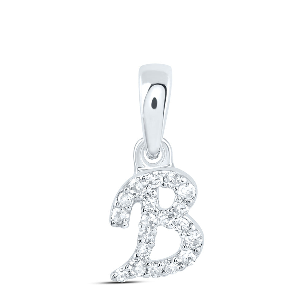 1/20Ctw-Dia Cn Gift Initial "B" Pendant (0.248333 grams)