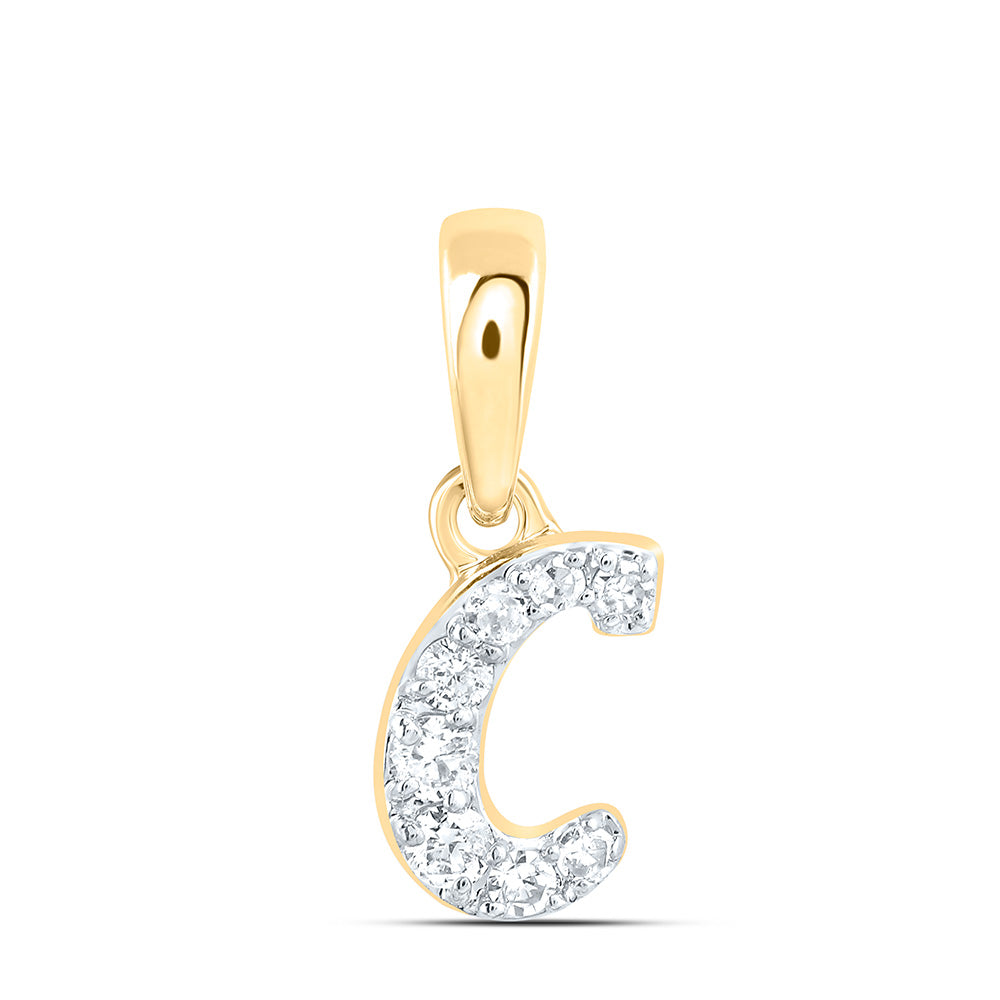 1/20Ctw-Dia Cn Gift Initial "C" Pendant (0.220667 grams)
