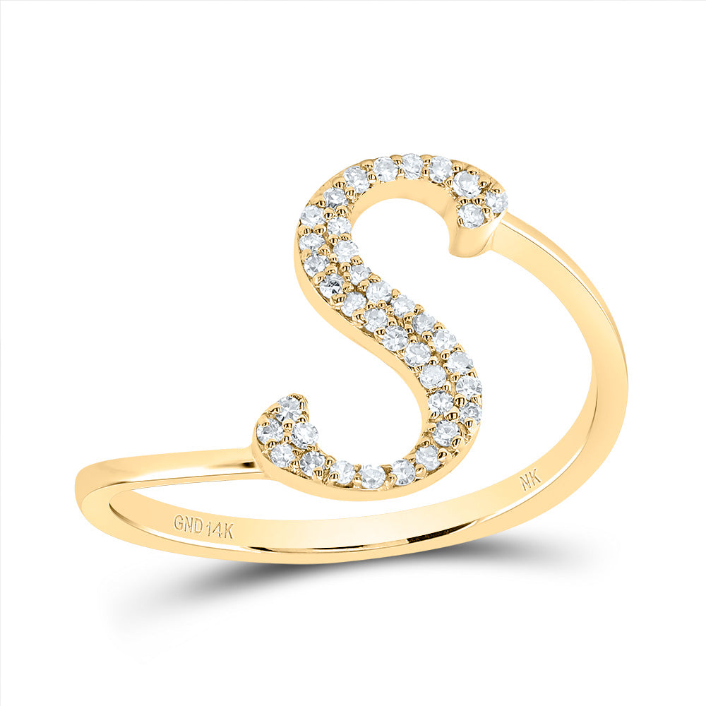 1/8Ctw-Dia Nk Gift Initial "S" Ring (1.53 grams)