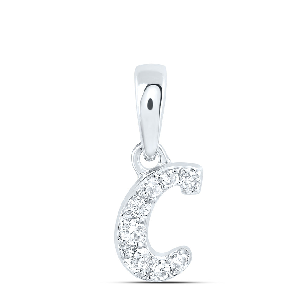 1/20Ctw-Dia Cn Gift Initial "C" Pendant (0.220667 grams)