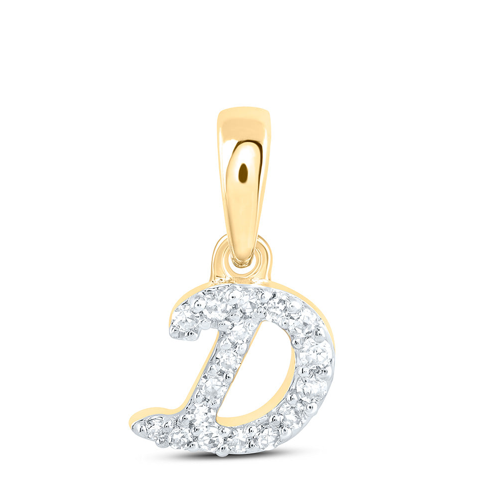 1/20Ctw-Dia Cn Gift Initial "D" Pendant (0.268667 grams)