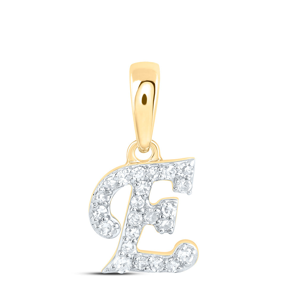 1/12Ctw-Dia Cn Gift Initial "E" Pendant (0.345667 grams)