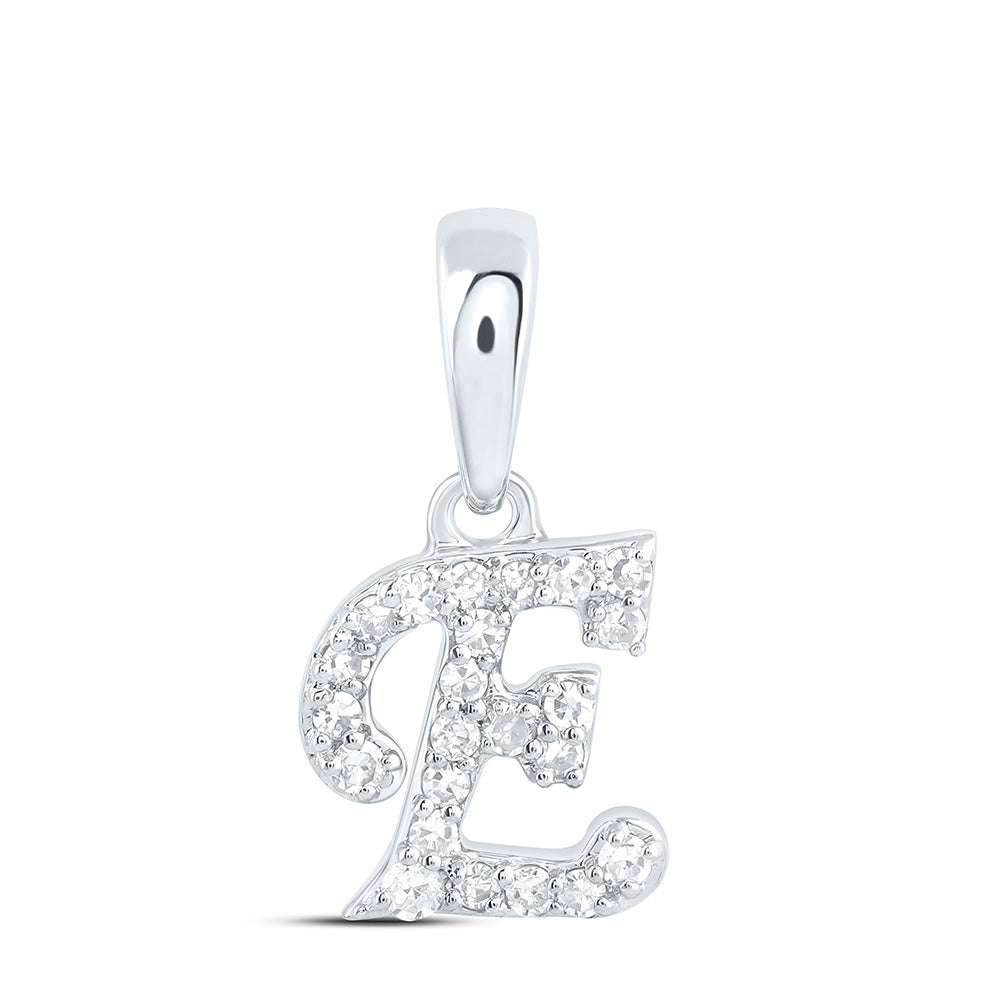 1/12Ctw-Dia Cn Gift Initial "E" Pendant (0.345667 grams)