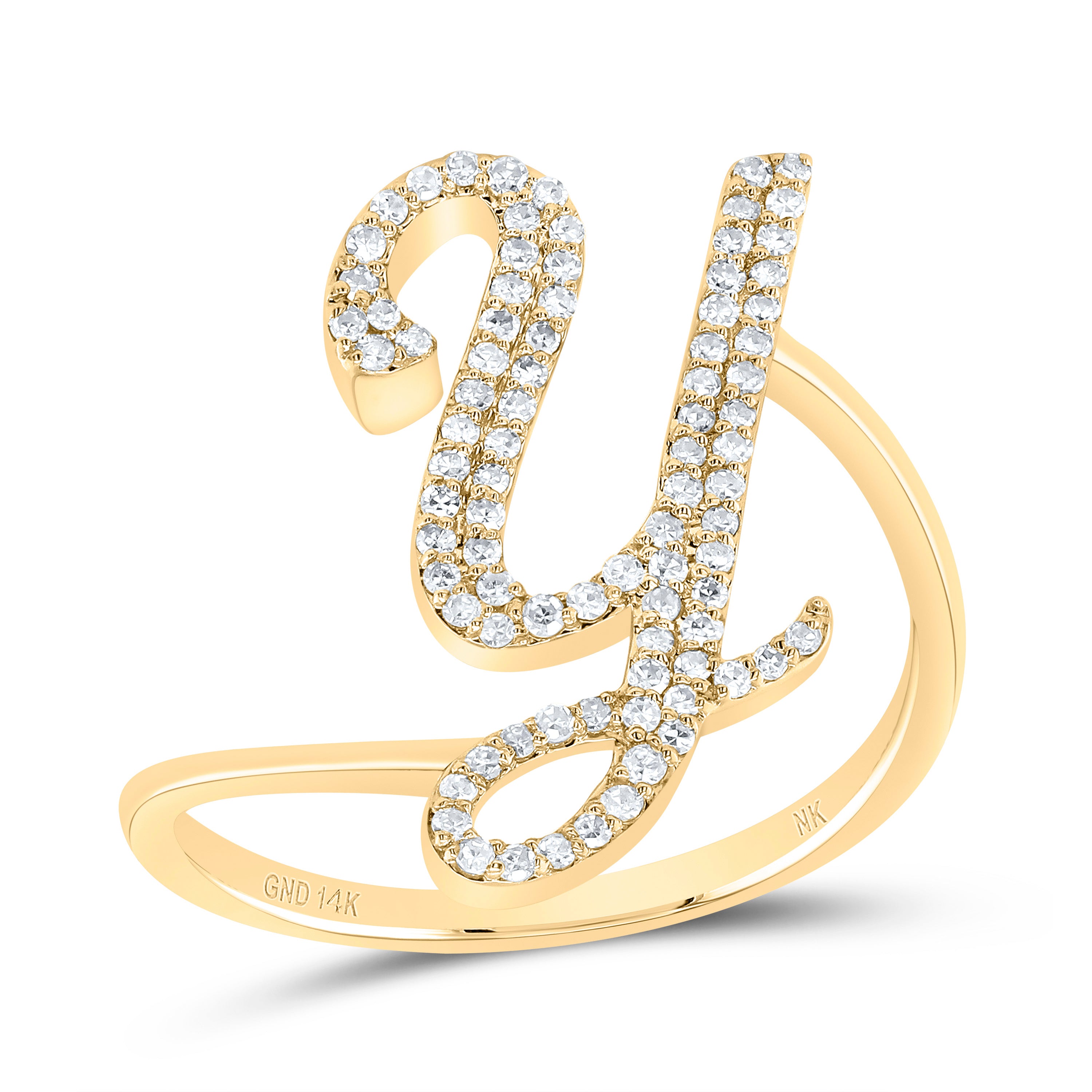 1/4Ctw-Dia Nk Gift Initial "Y" Ring (2.23 grams)