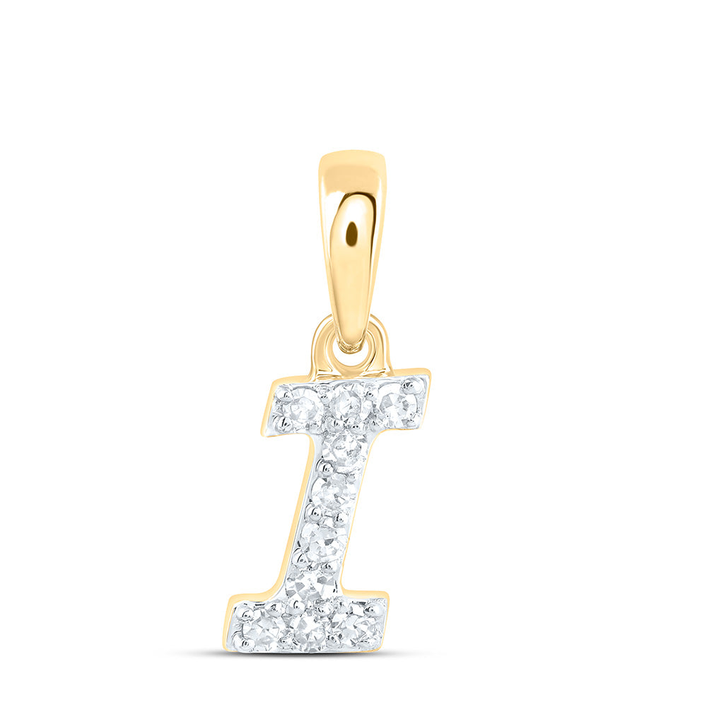 1/12Ctw-Dia Cn Gift Initial "I" Pendant (0.286 grams)