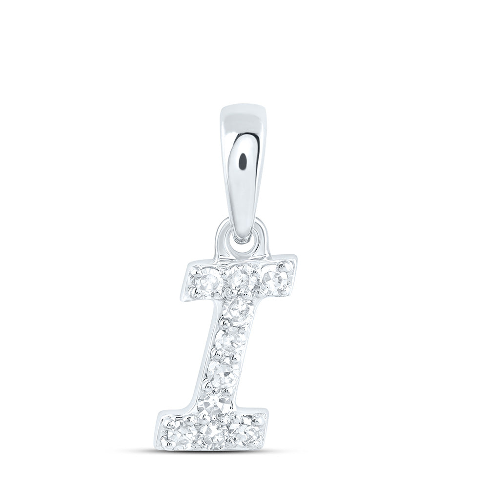 1/12Ctw-Dia Cn Gift Initial "I" Pendant (0.286 grams)