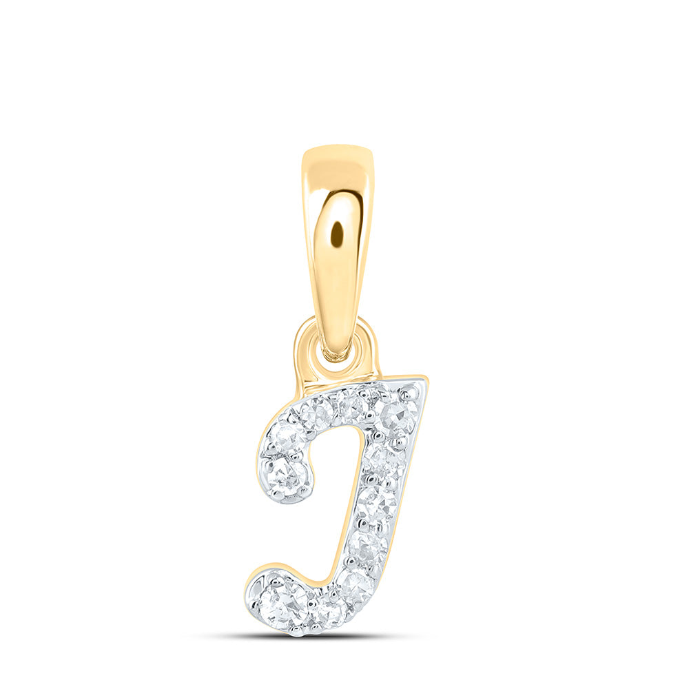 1/20Ctw-Dia Cn Gift Initial "J" Pendant (0.234 grams)