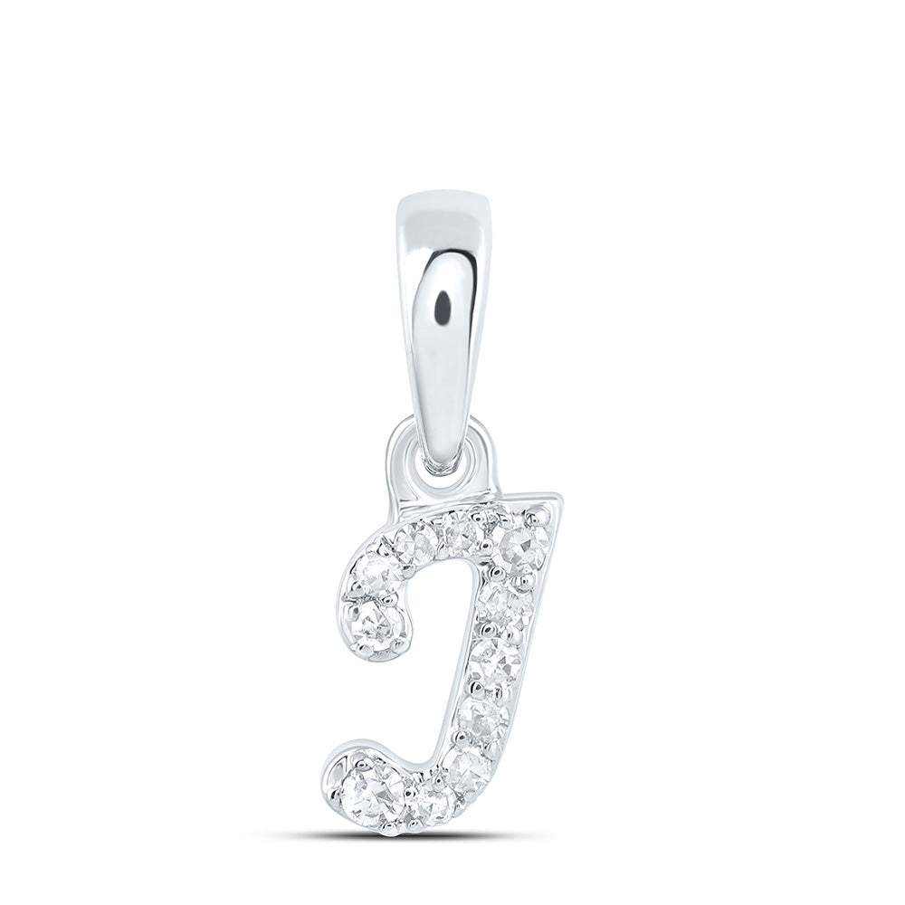 1/20Ctw-Dia Cn Gift Initial "J" Pendant (0.234 grams)