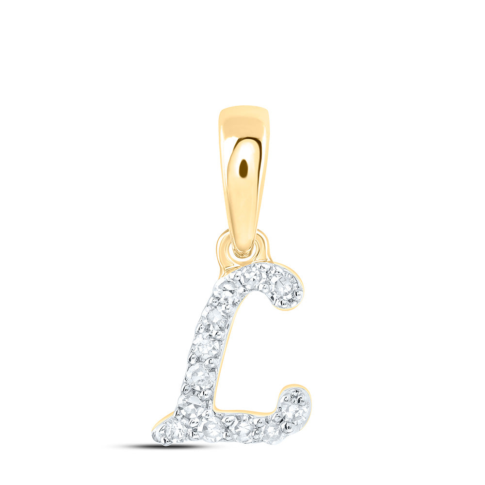 1/20Ctw-Dia Cn Gift Initial "L" Pendant (0.234 grams)