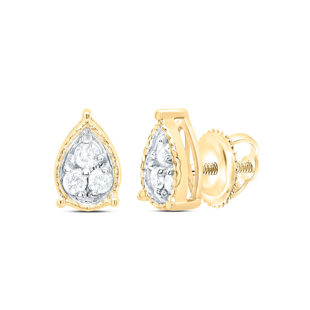 1/8Ctw-Dia P1 Gift Pear Stud Earring