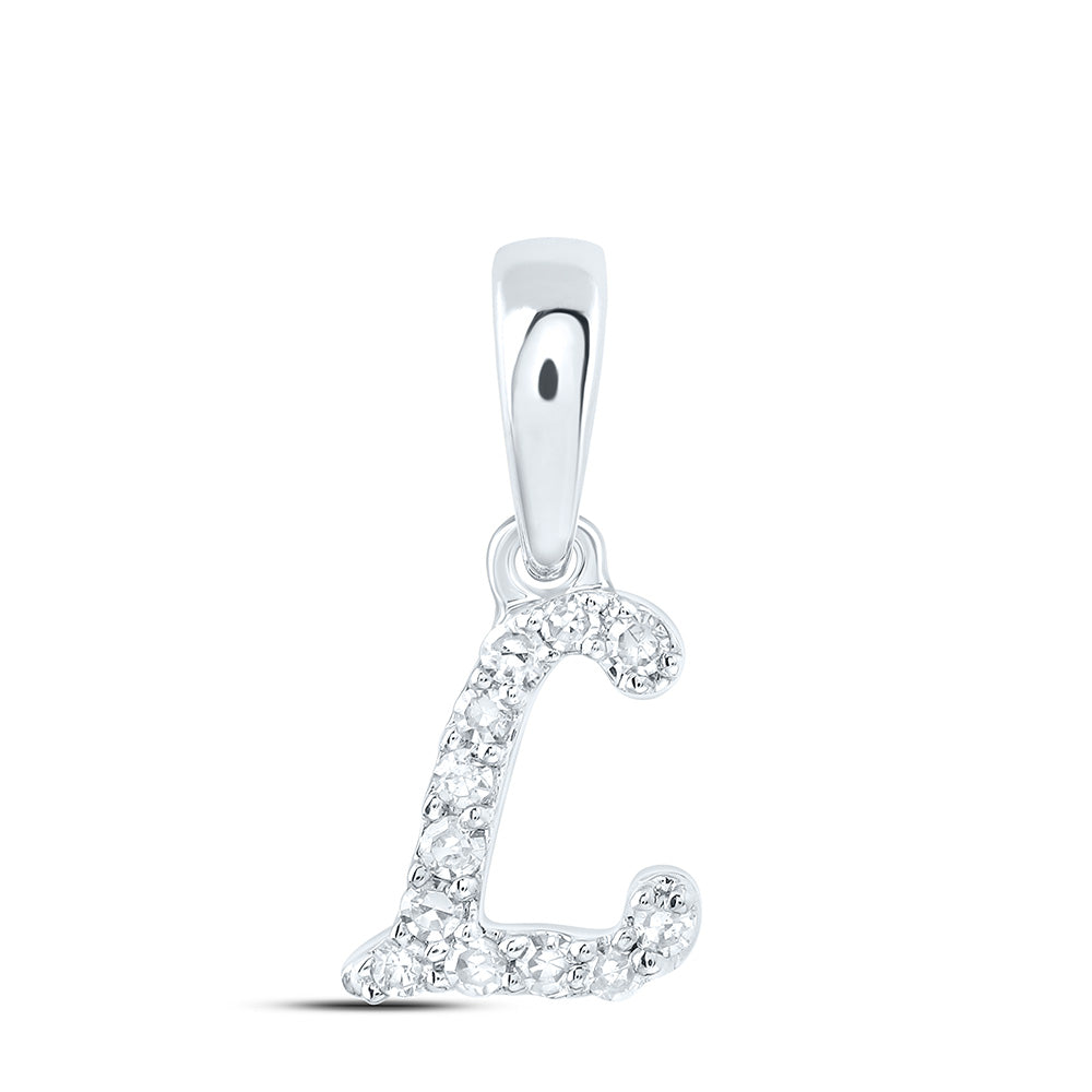 1/20Ctw-Dia Cn Gift Initial "L" Pendant (0.234 grams)