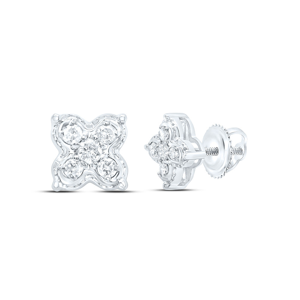 1/6Ctw-Diamond Gift Clover Stud Earring