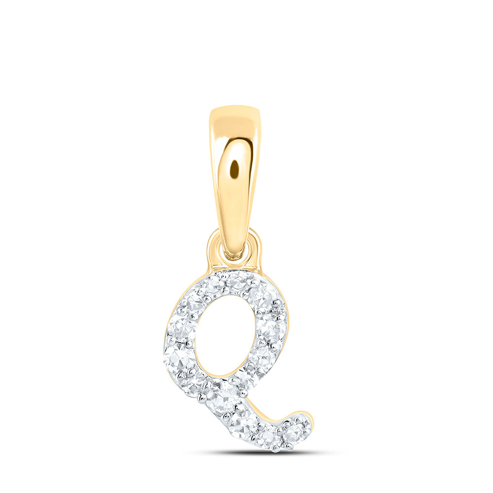 1/20Ctw-Dia Cn Gift Initial "Q" Pendant (0.212 grams)