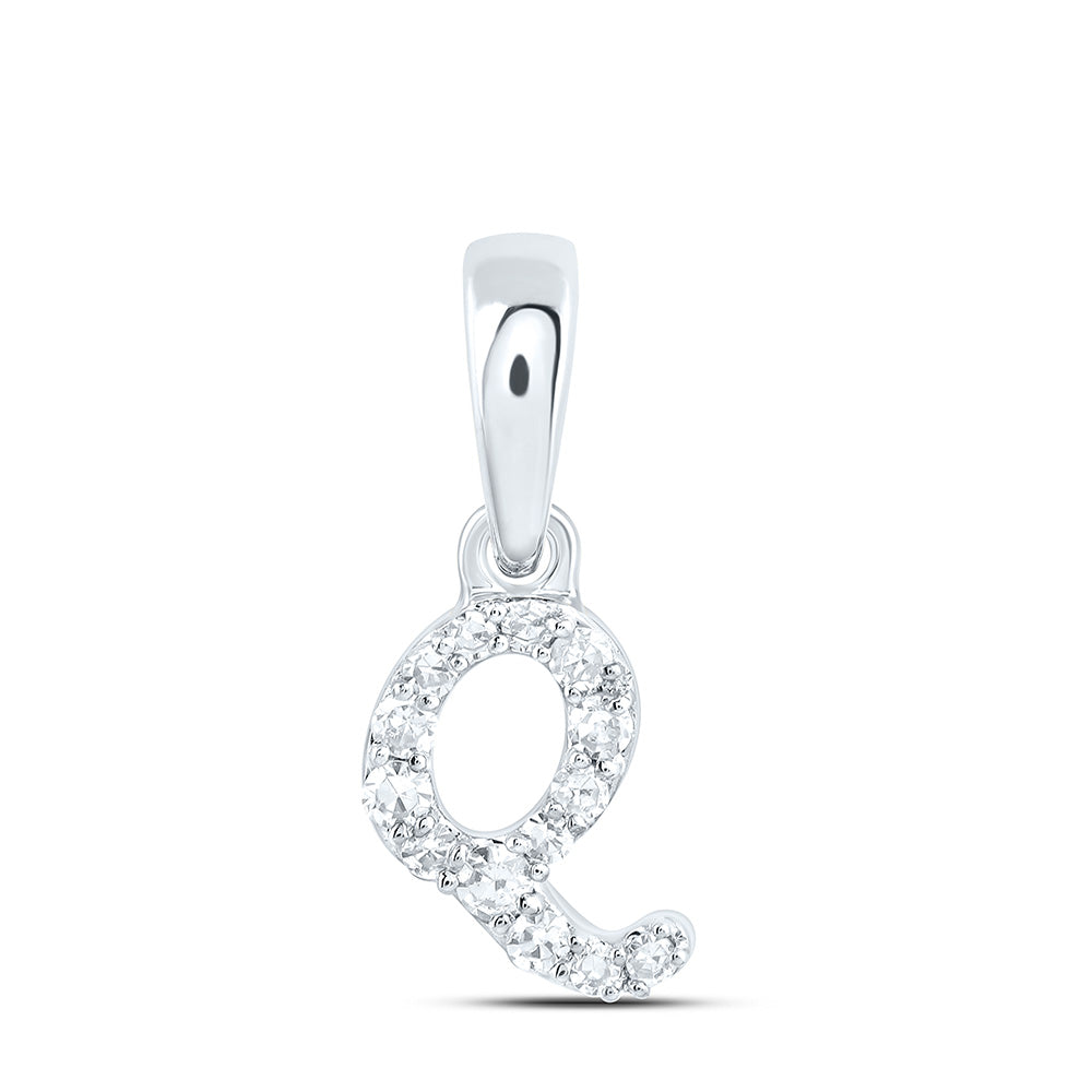 1/20Ctw-Dia Cn Gift Initial "Q" Pendant (0.212 grams)
