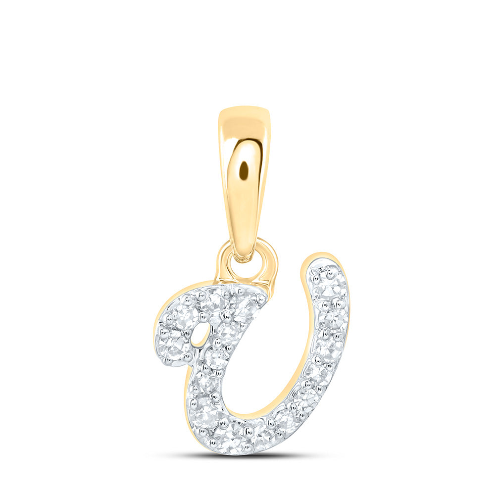 1/20Ctw-Dia Cn Gift Initial "U" Pendant (0.314333 grams)