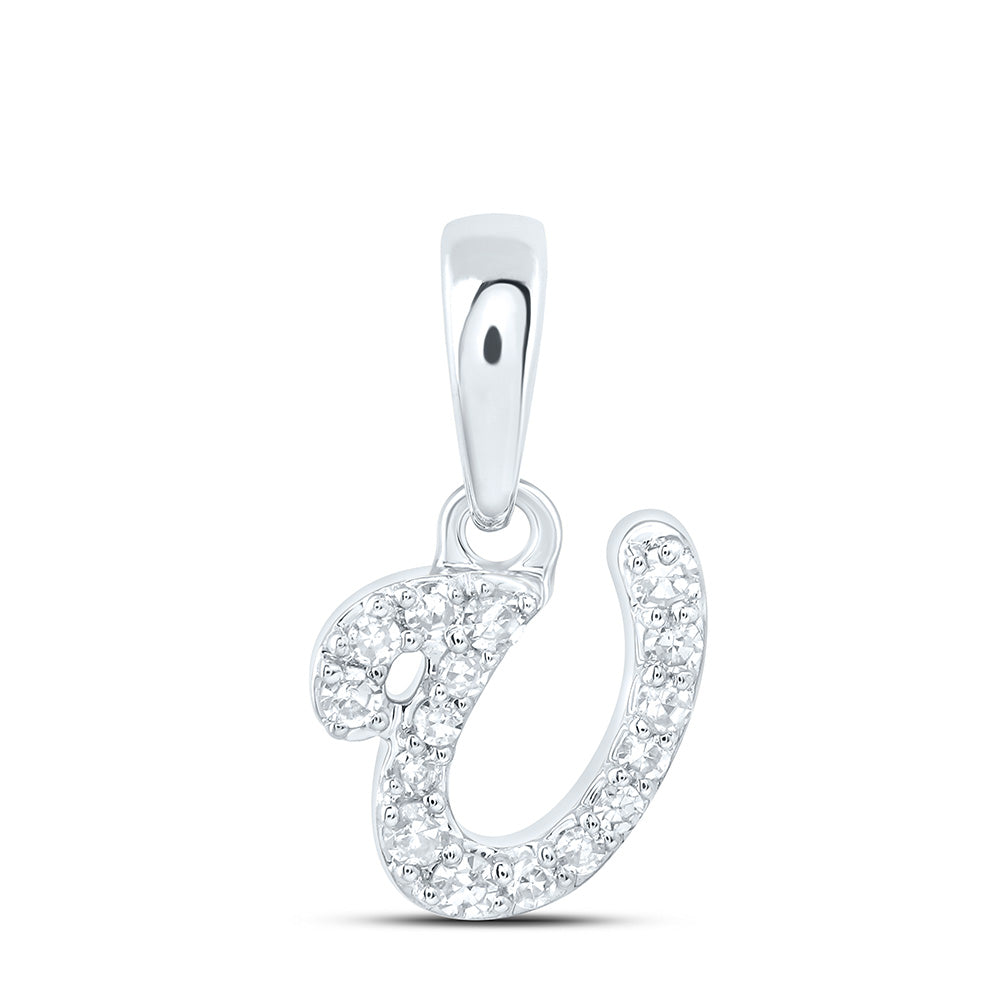 1/20Ctw-Dia Cn Gift Initial "U" Pendant (0.314333 grams)