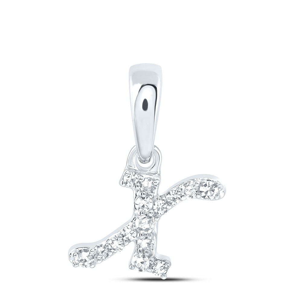 1/20Ctw-Dia Cn Gift Initial "X" Pendant (0.265333 grams)