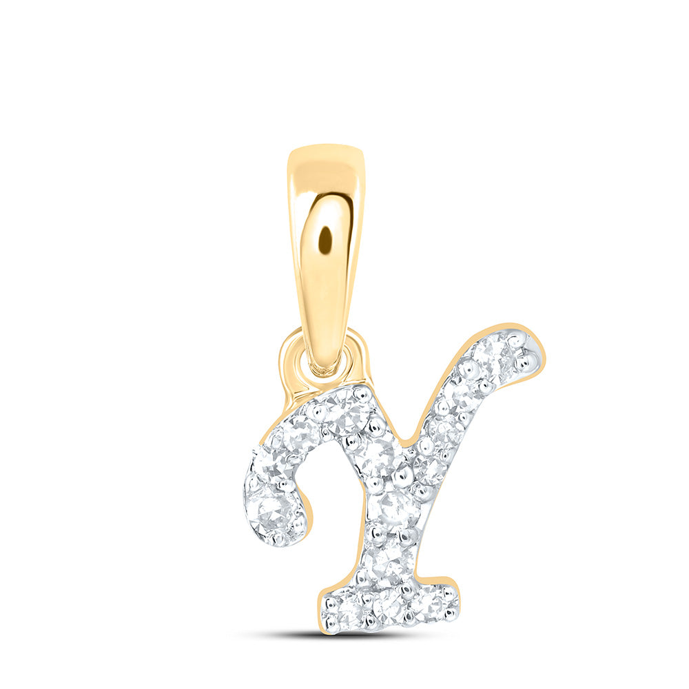 1/20Ctw-Dia Cn Gift Initial "Y" Pendant (0.266333 grams)