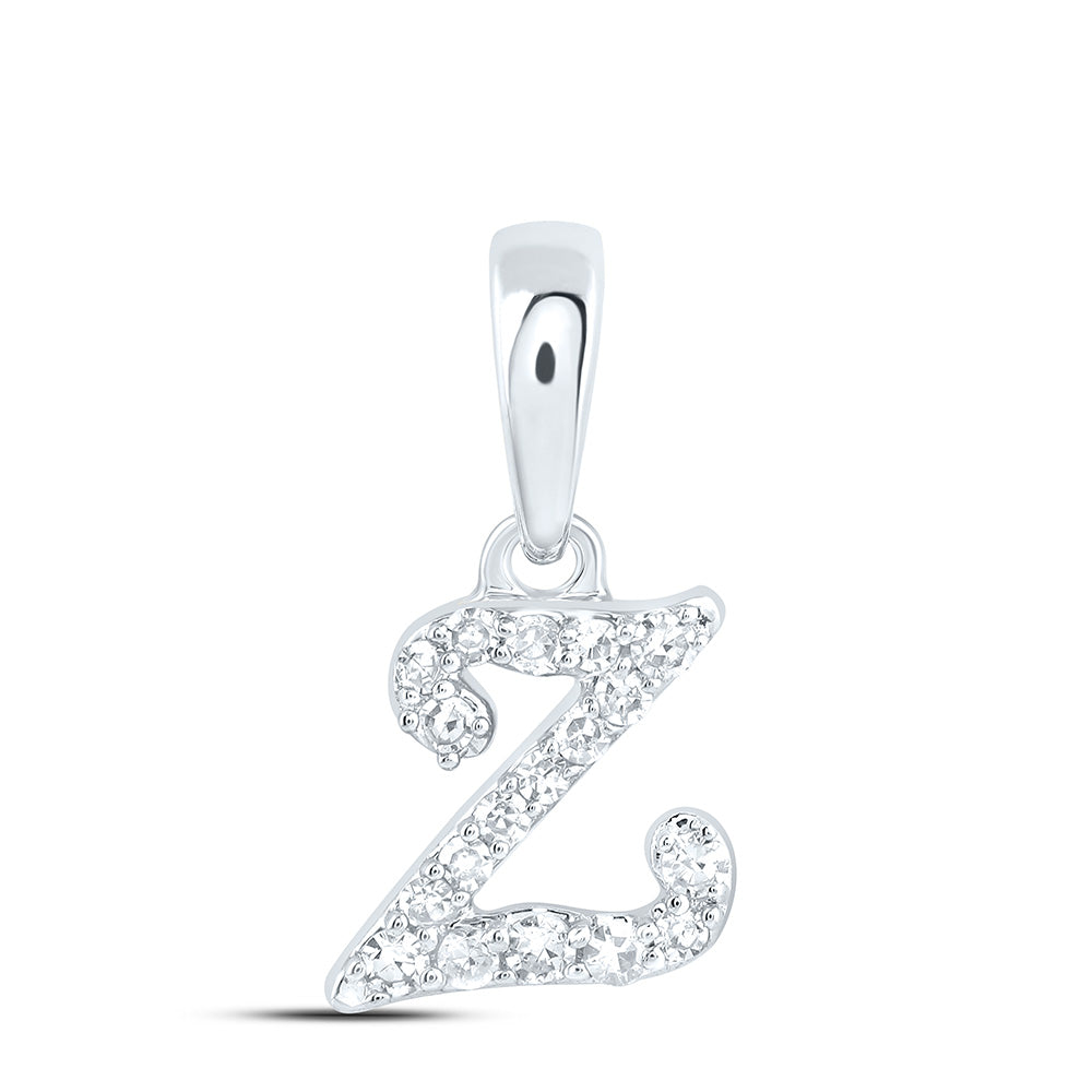 1/12Ctw-Dia Cn Gift Initial "Z" Pendant (0.25 grams)