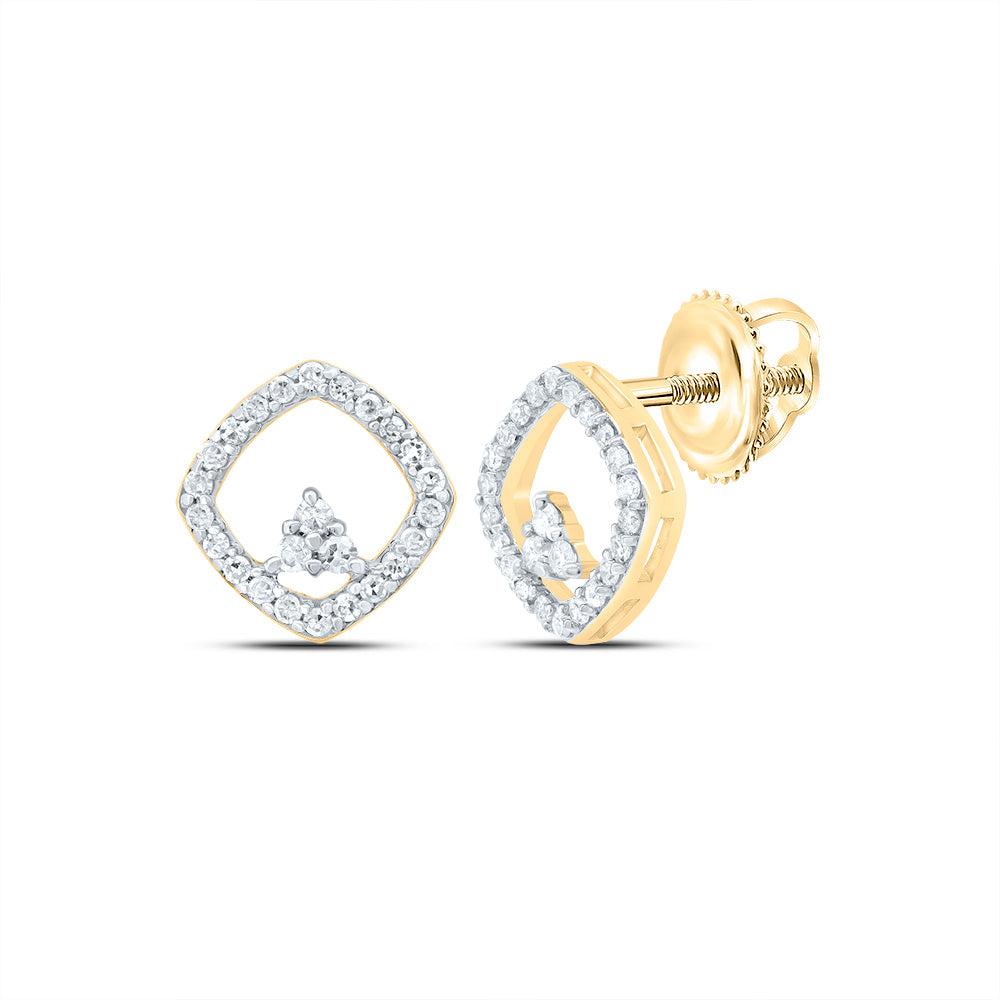 1/6Ctw Diamond Gift Cushion Stud Earring