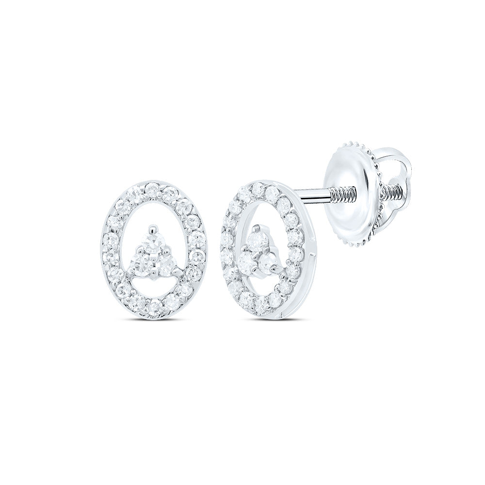 1/6Ctw Diamond Gift Oval Stud Earring