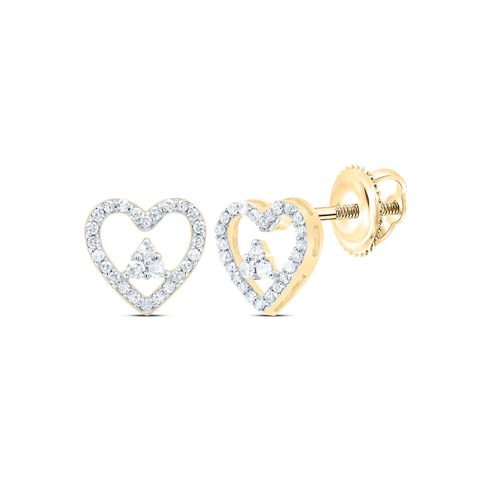 1/5Ctw Nat Dia P1 Gift Heart Stud Earring