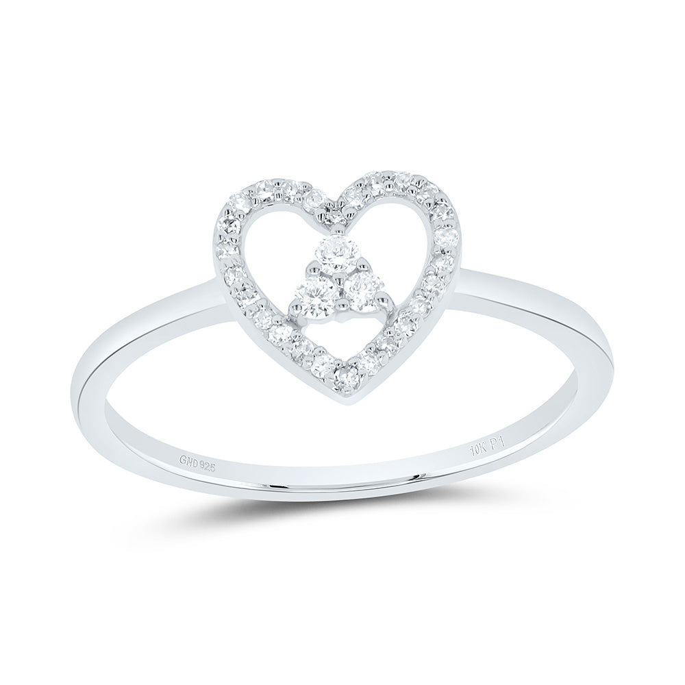 1/8Ctw Nat Dia P1 Gift Heart Ring (1.22 grams)
