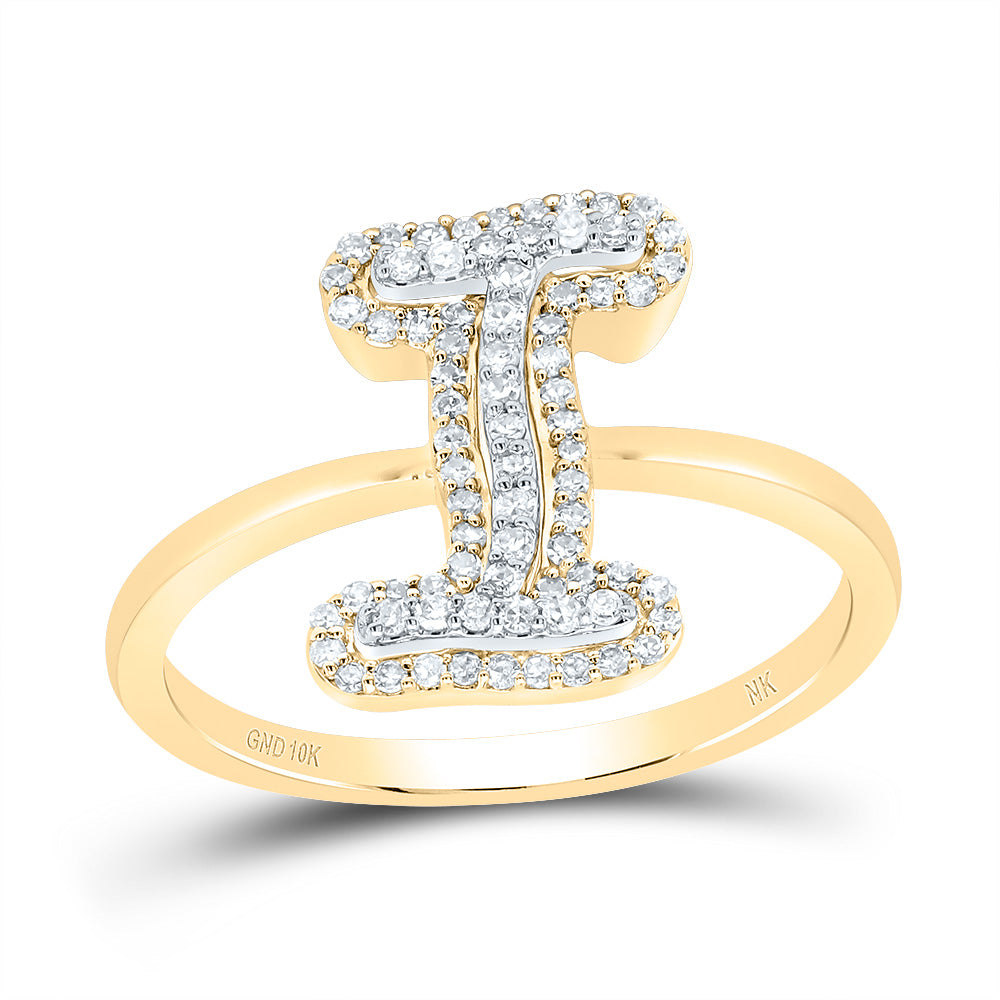 1/4Ctw-Dia Nk Fashion Initial "I" Ladies Ring (1.99 grams)