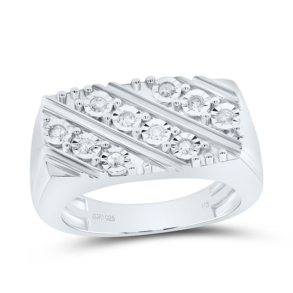 1/4Ctw-Dia P3 Men's Ring (6.17 grams)