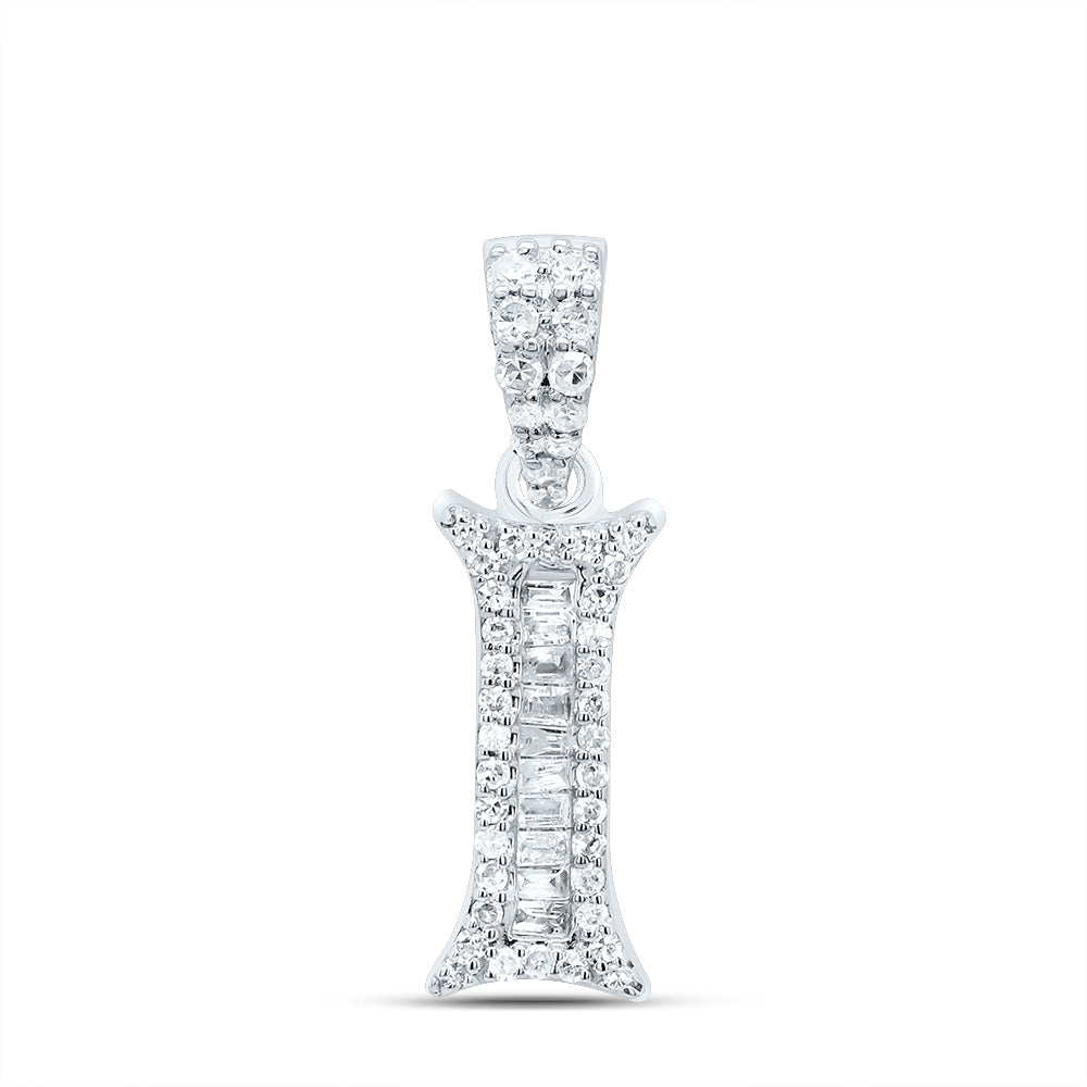 1/5Ctw-Dia P1 Gift Initial "I" Baguette Pendant (0.938 grams)