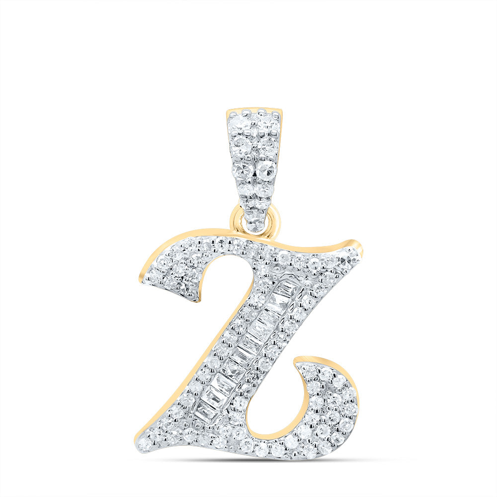 1/4Ctw-Dia P1 Gift Initial "Z" Baguette Pendant (1.889 grams)