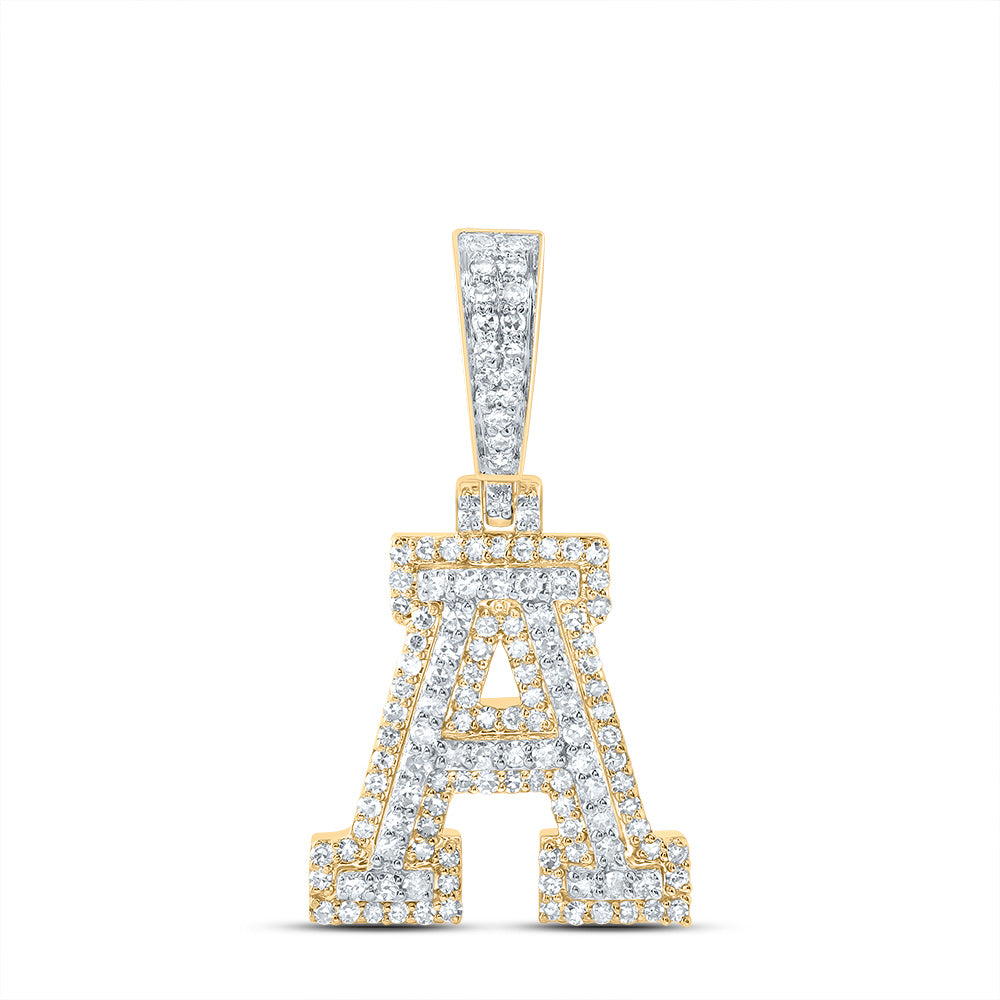 1/2Ctw-Dia Nk Fashion Initial "A" Pendant (2.54 grams)