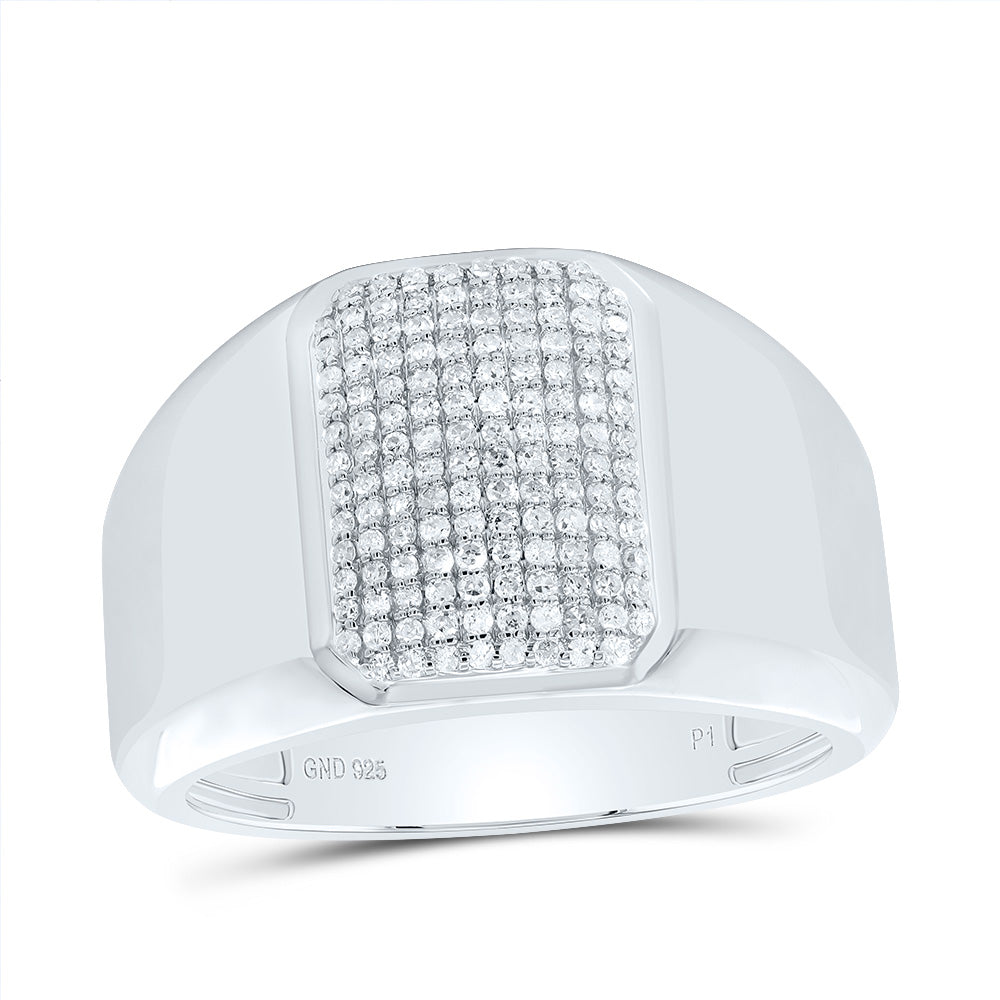 1/2Ctw-Dia P1 Octagon Men's Ring (7.39 grams)