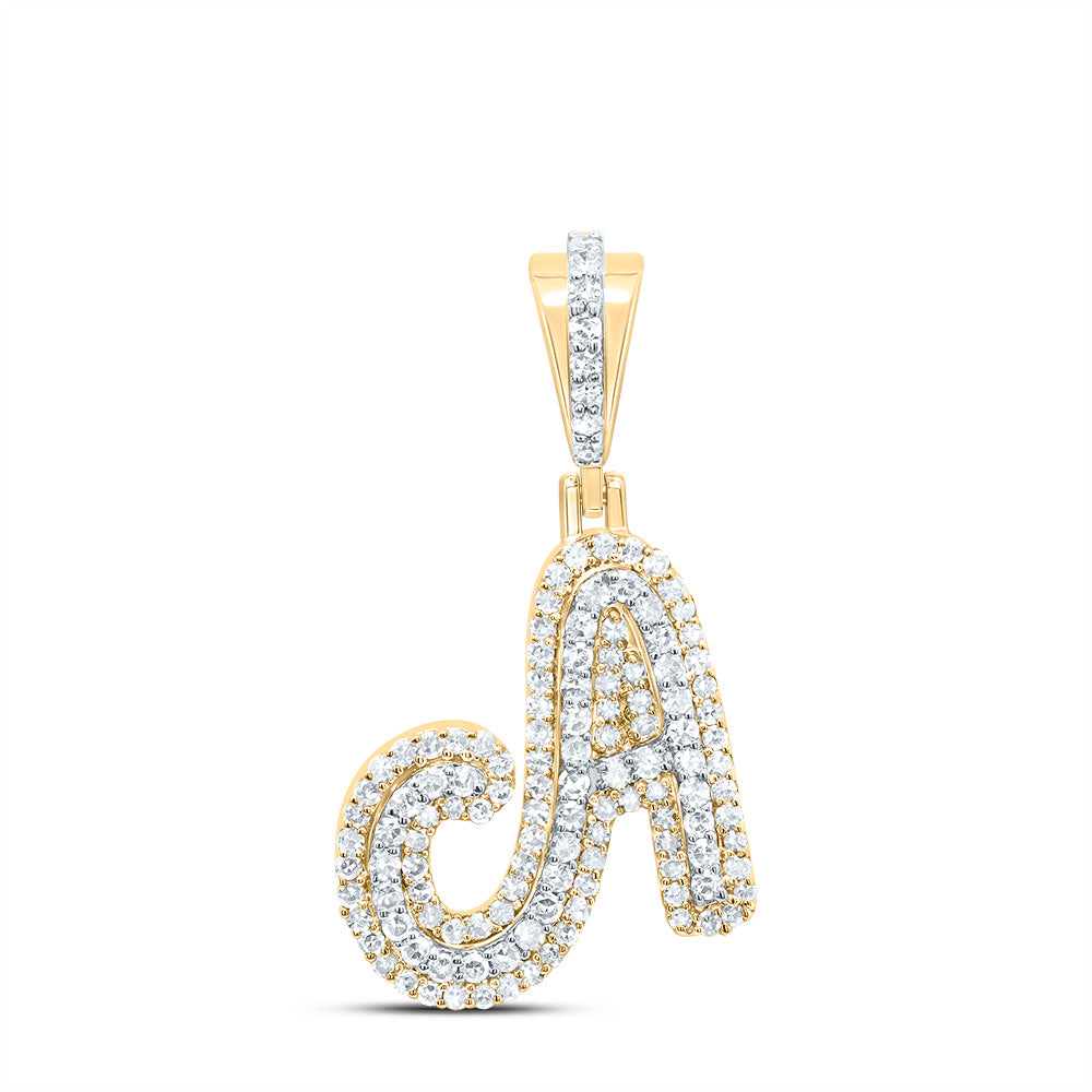 1/2Ctw-Dia Nk Fashion Initial "A" Pendant (1.93 grams)