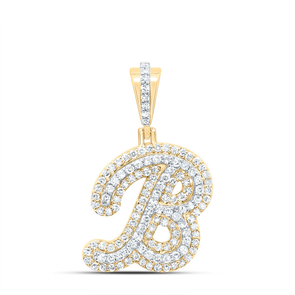 1/2Ctw-Dia Nk Fashion Initial "B" Pendant (1.817 grams)