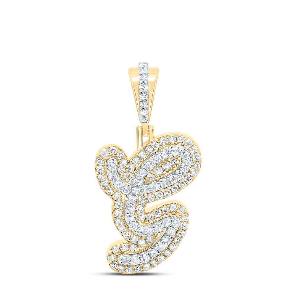 1/3Ctw-Dia Nk Fashion Initial "G" Pendant (1.768 grams)